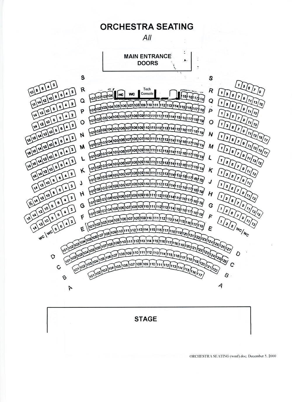 Flatrock Playhouse Seating Chart
