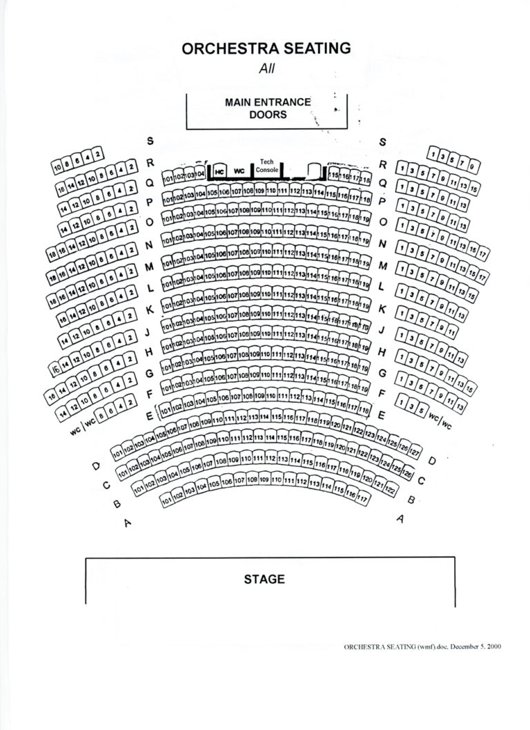 Porter Center Seating Chart - Brevard Philharmonic